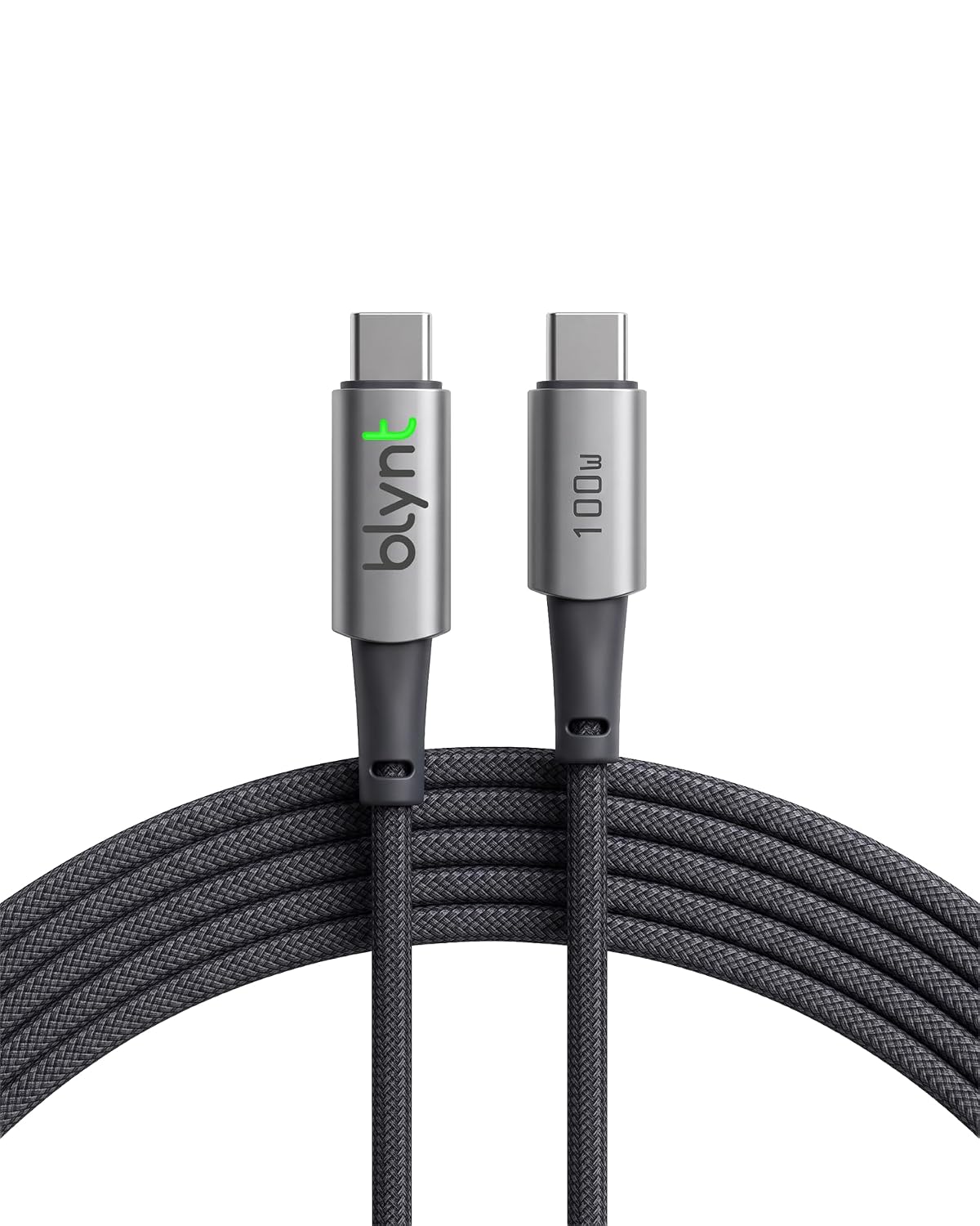 blynt Nexflow braided USB-C to USB-C charging cable with aluminium connectors